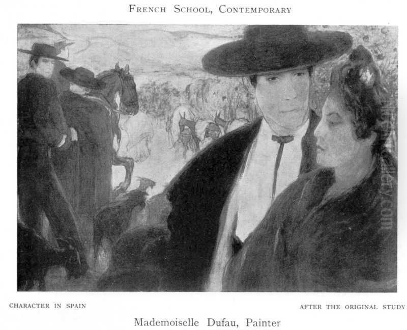 Character in Spain Oil Painting by Clementine-Helene Dufau