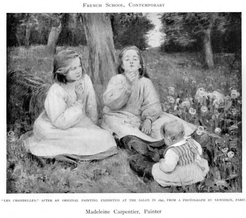 Les Chandelles - 1896 Oil Painting by Madeleine Carpentier