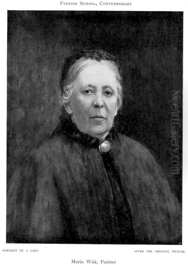 Portrait of a Lady Oil Painting by Maria Wiik