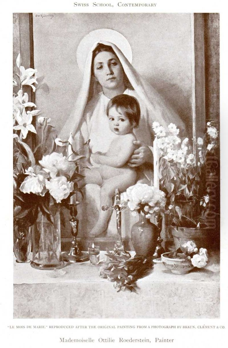 Le Mois de Marie Oil Painting by Ottilie Roederstein