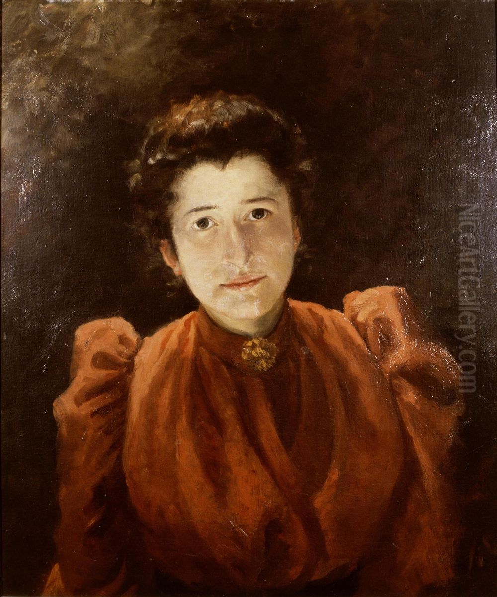 Portret vanCarolina Anna Teixeira de Mattos(1868-1940) Oil Painting by Carolina Anna Teixeira de Mattos