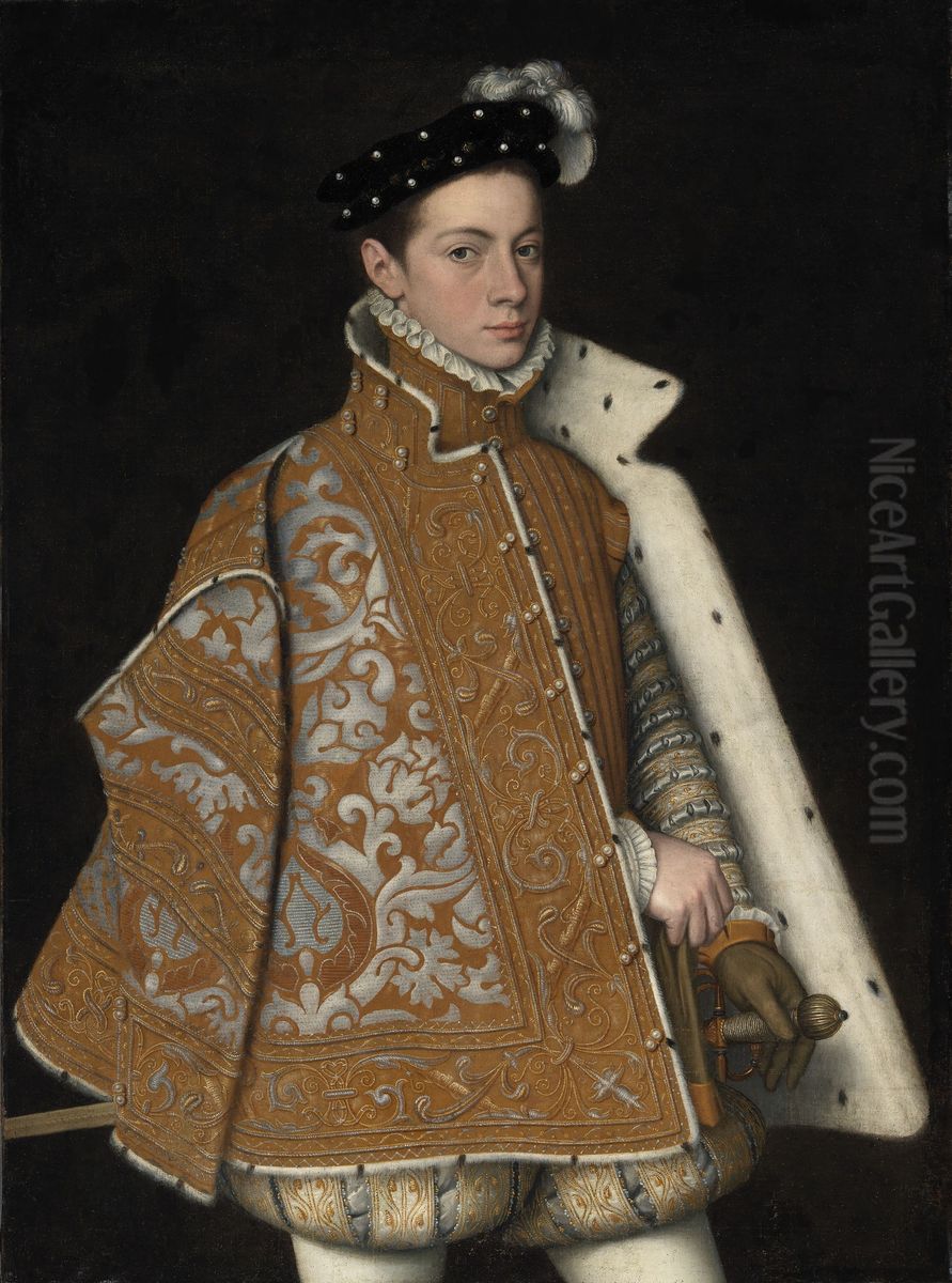 Portrait of Prince Alessandro Farnese (1545-1592), later Duke of Parma and Piacenza Oil Painting by Sofonisba Anguissola