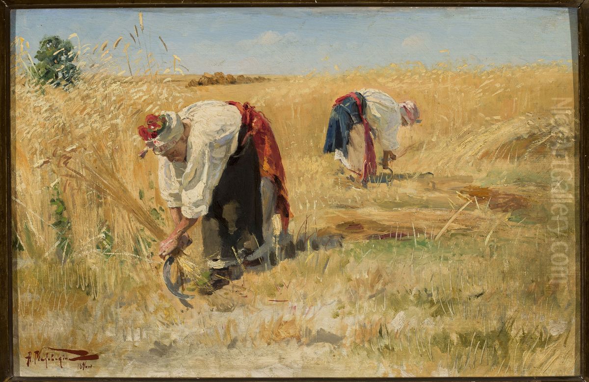 Harvest Oil Painting by Aleksandr Makovsky