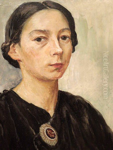 Self-Portrait Oil Painting by Gusta Nekolova