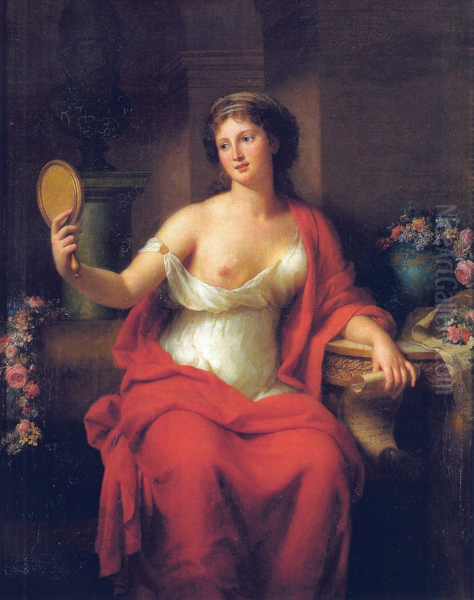 AspasiaFrancais:AspasieEllenika:Aspasia Oil Painting by Marie-Genevieve Bouliard