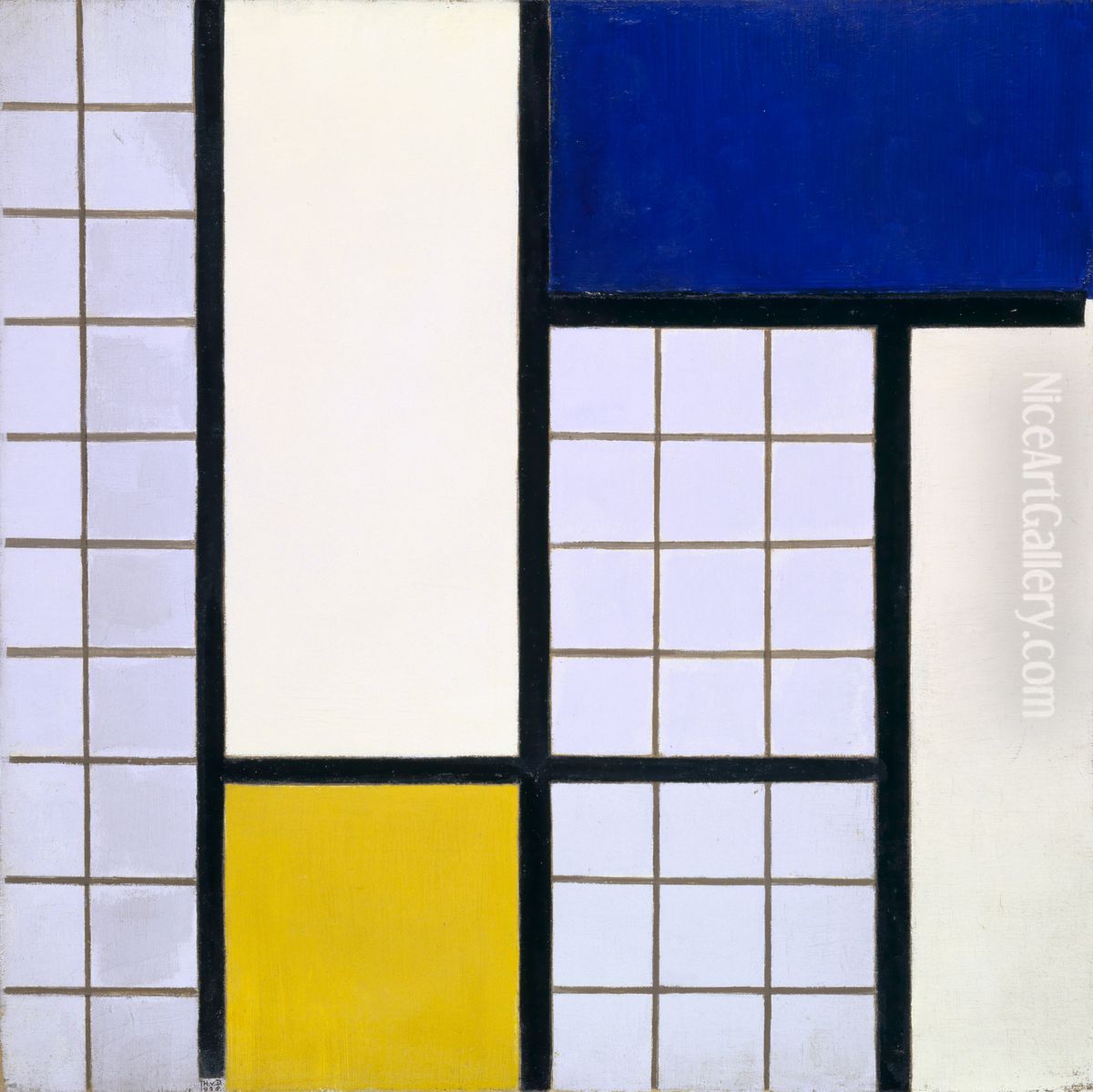 Composition en demi-valeurs Oil Painting by Theo van Doesburg