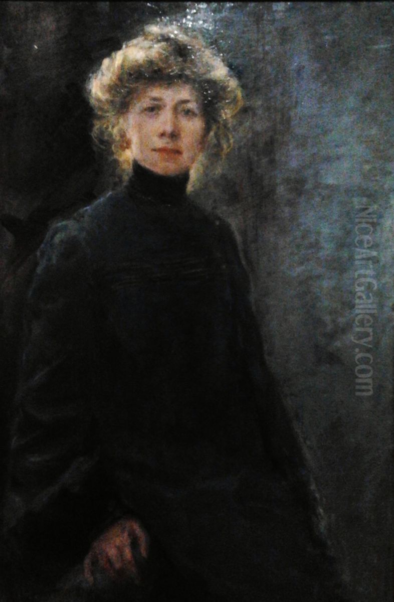 Self-portrait Oil Painting by Maria Nostitz-Wasilkowska