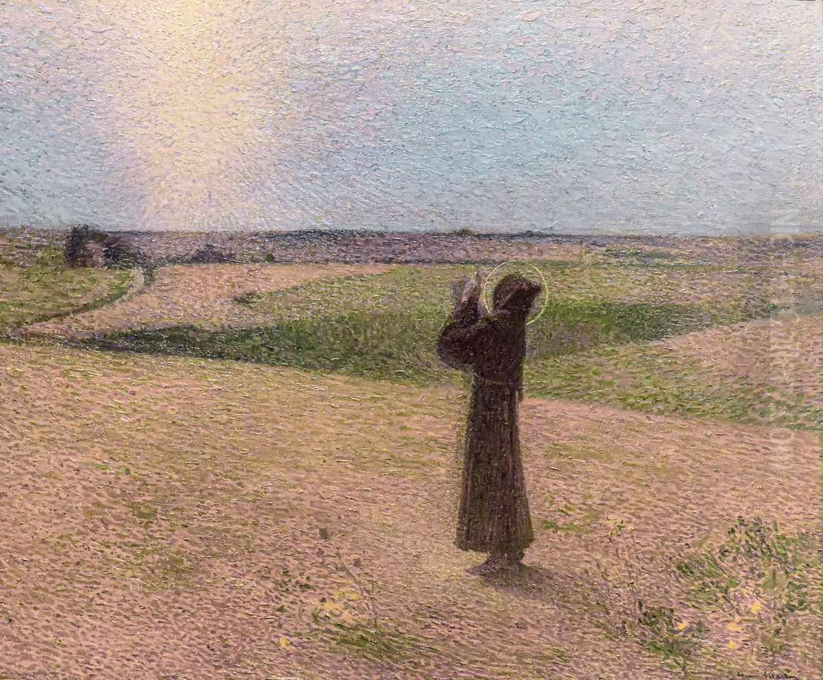 Saint Francis of Assisi Oil Painting by Henri-Jean Guillaume Martin