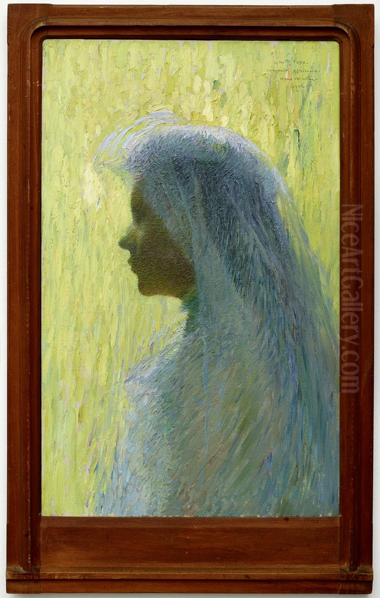 Profil au voile Oil Painting by Henri-Jean Guillaume Martin