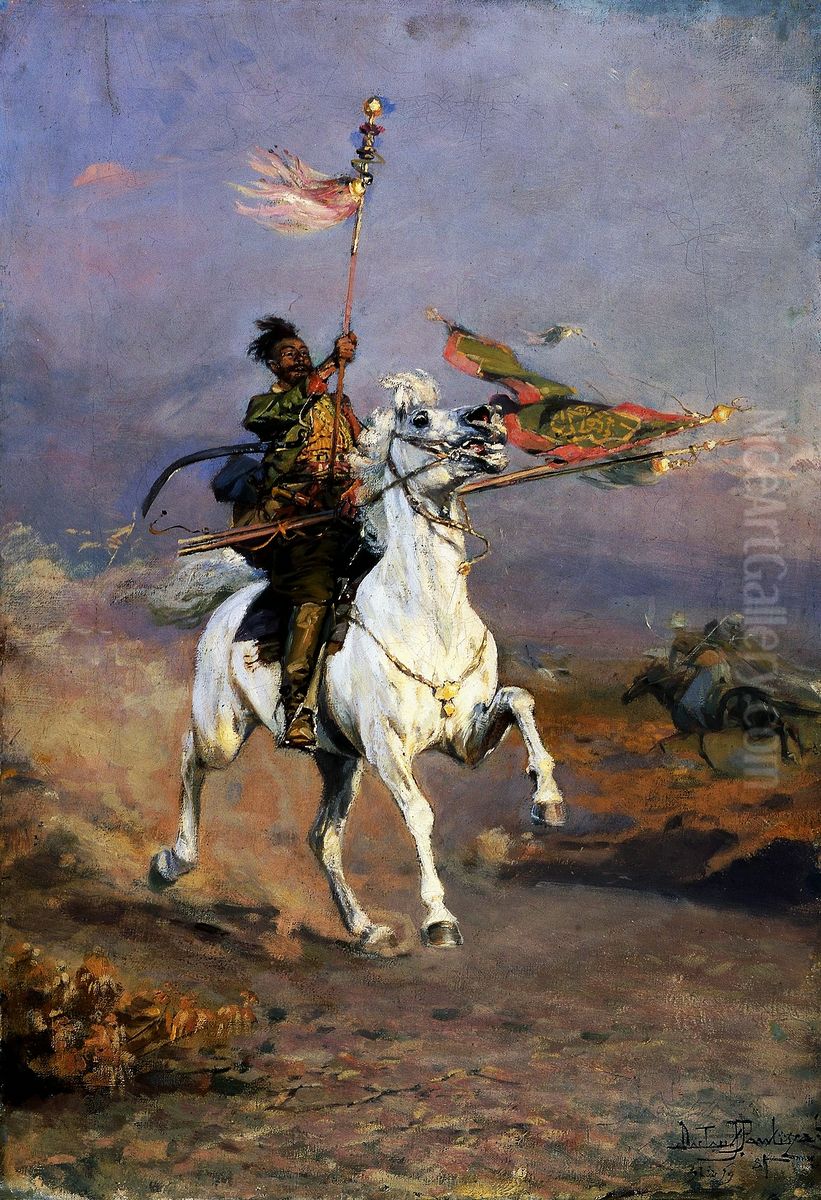 Conquest of the standard Oil Painting by Waclaw Pawliszak