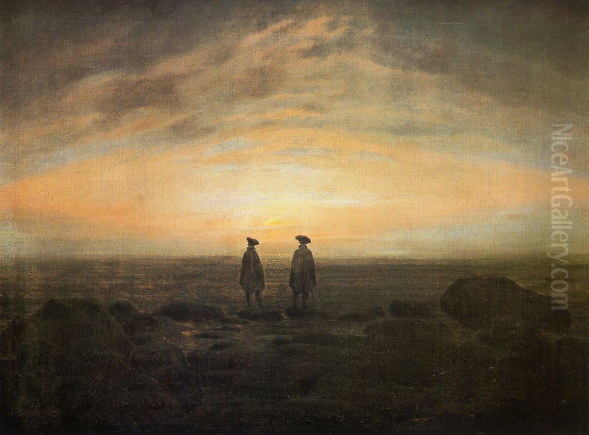 Two Men by the Sea Oil Painting by Caspar David Friedrich