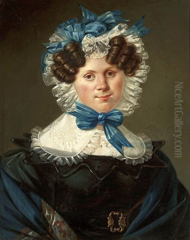 Portret Marianny Petiscus Oil Painting by Antoni Brodowski