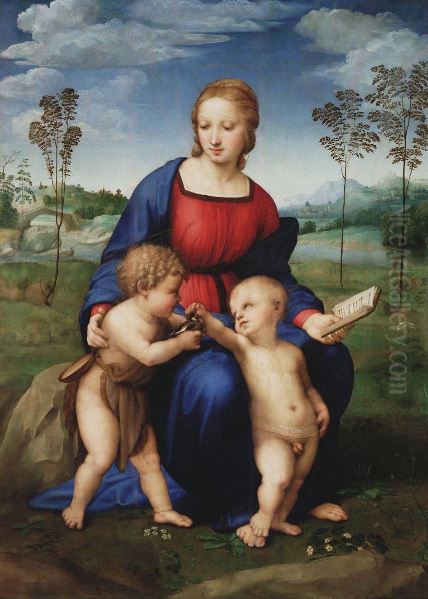 Madonna del Cardellino (Madonna of the Goldfinch) Oil Painting by Raphael