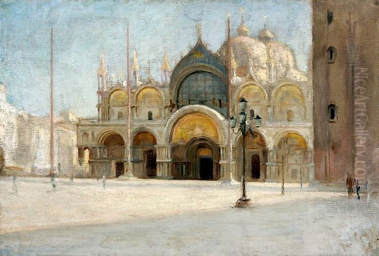 St Mark's Square in Venice Oil Painting by Jan Ciaglinski