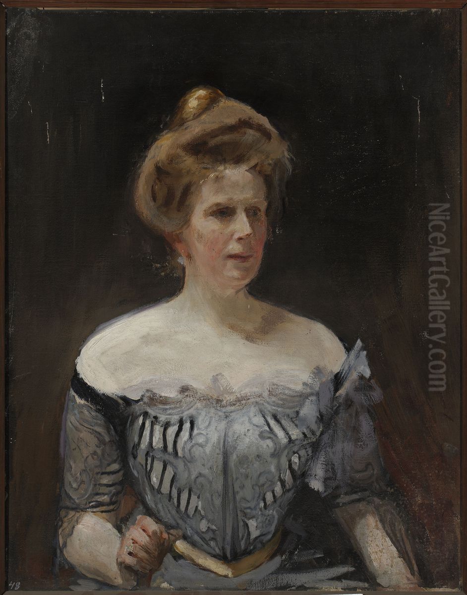 Portrait of baroness Stackelberg Oil Painting by Jan Ciaglinski