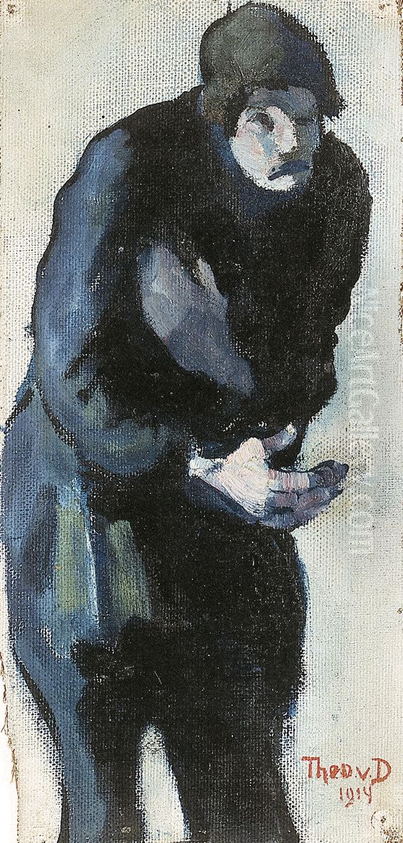 Beggar Oil Painting by Theo van Doesburg
