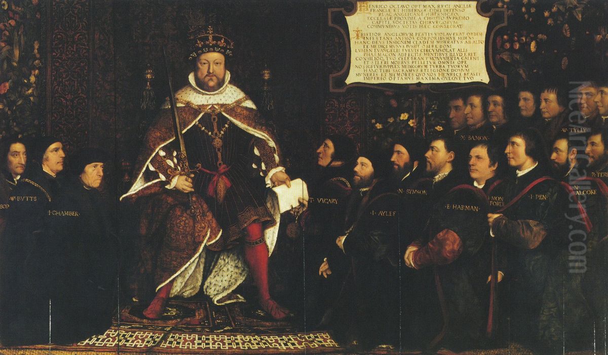 Henry VIII and the Barber Surgeons Oil Painting by Hans Holbein the Younger