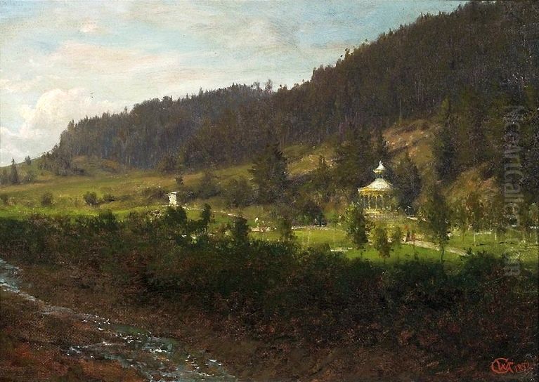 Submontane landscape Oil Painting by Wojciech Gerson