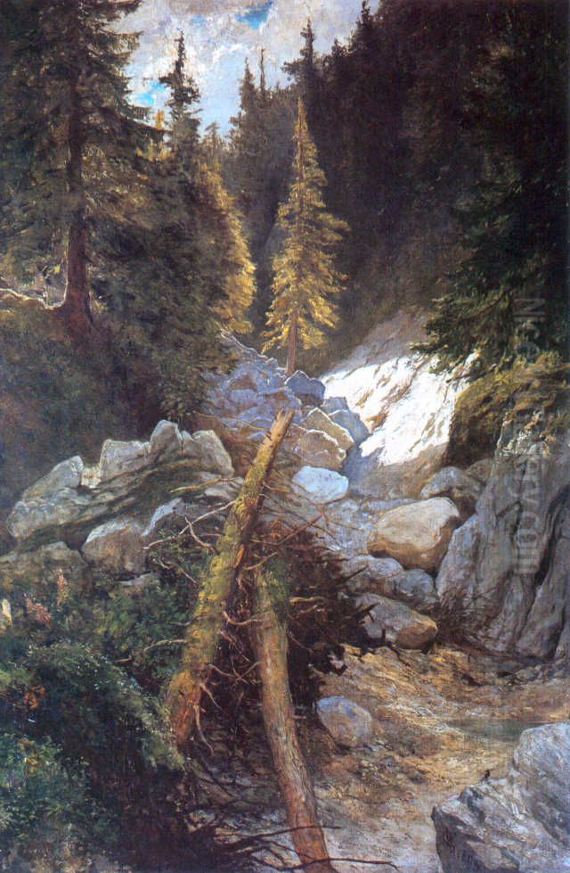 Wyschniety potok w Tatrach. Oil Painting by Wojciech Gerson