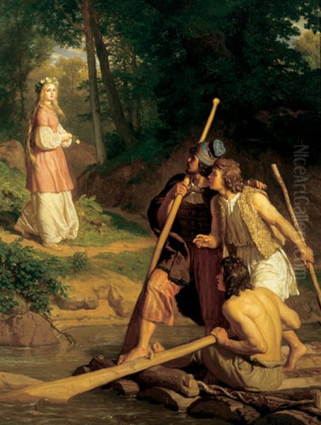 Enchantment - Raftsmen. Oil Painting by Wojciech Gerson