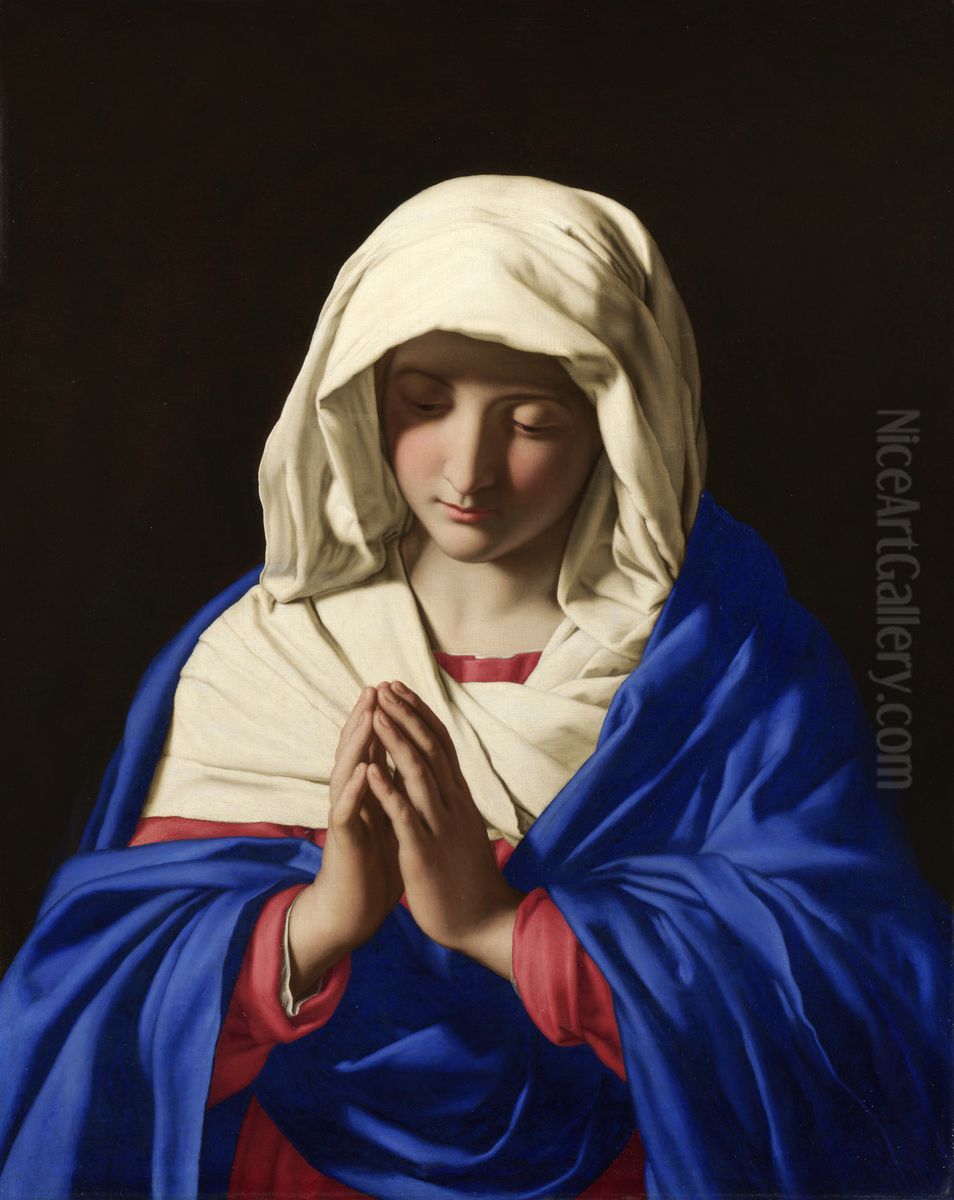 La Vierge en priere. Oil Painting by Giovanni Battista Salvi da Sassoferrato