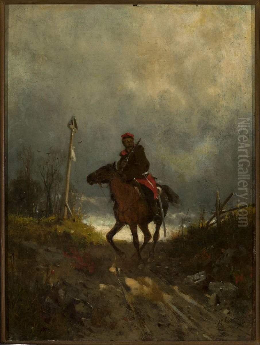 Powstaniec z 1863 roku Oil Painting by Maksymilian Gierymski