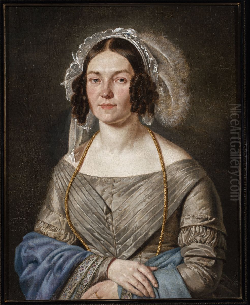 Portrait of Julia Kleczkowska Oil Painting by Aleksander Kokular