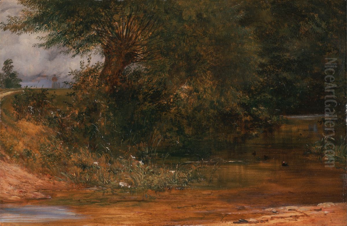 The Moorhen's Haunt Oil Painting by Richard Redgrave