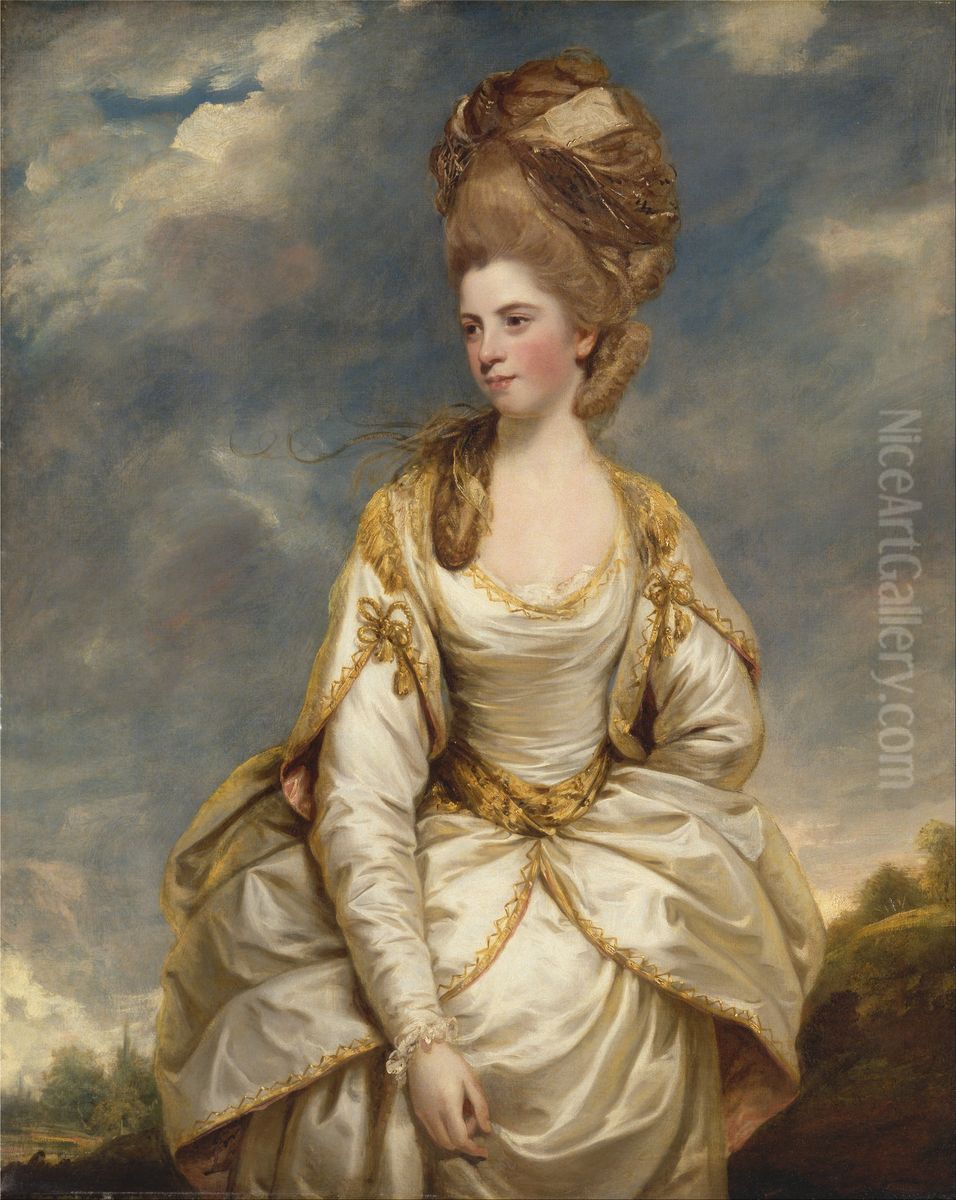 Sarah Campbell Oil Painting by Of Sir Joshua Reynolds