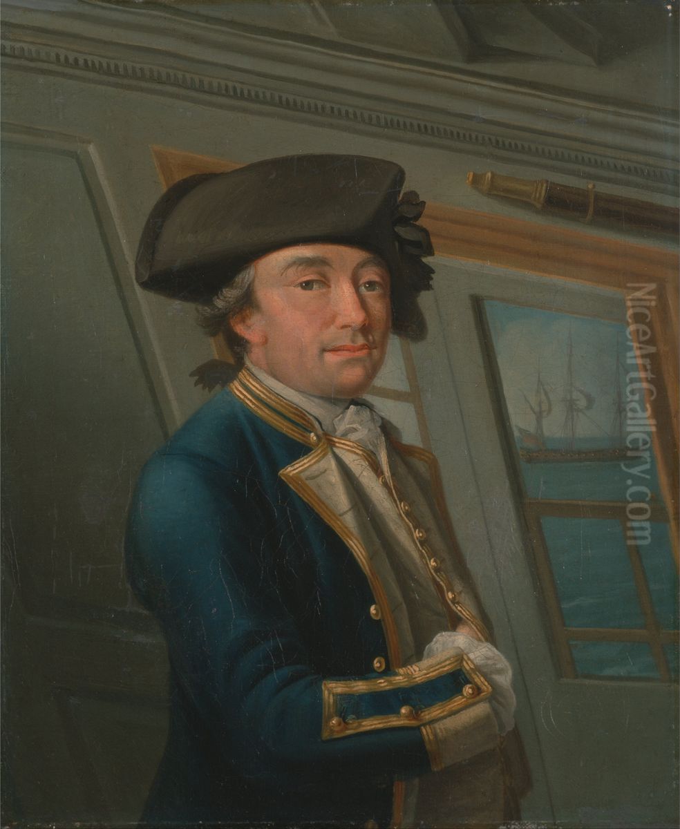 Captain William Locker Oil Painting by Dominic Serres