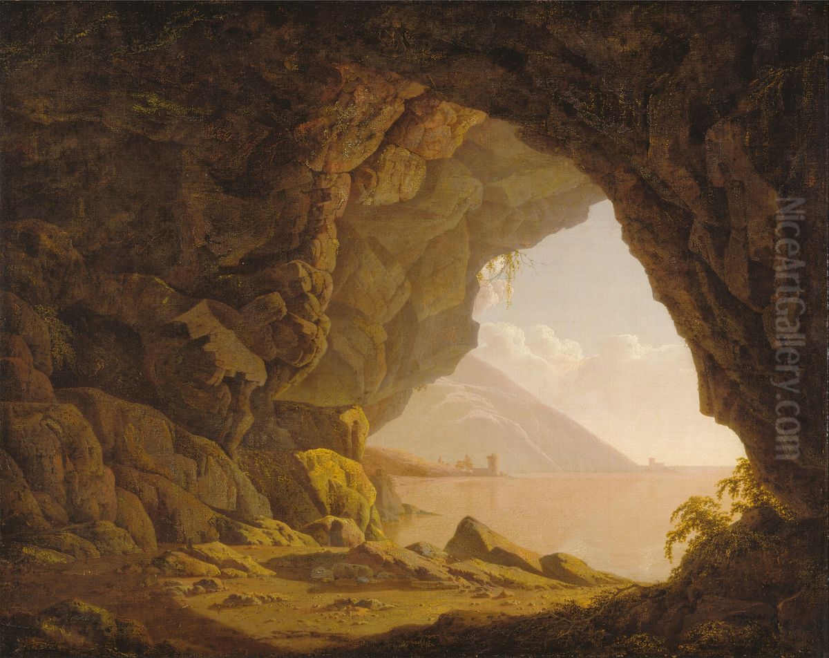 Cavern, near Naples Oil Painting by Joseph Wright of Derby