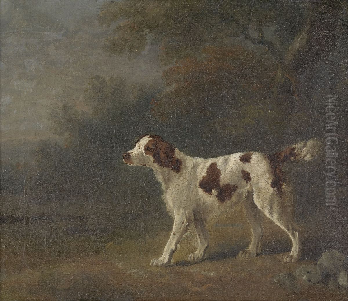 A Setter at the Edge of a Wood Oil Painting by Sawrey Gilpin
