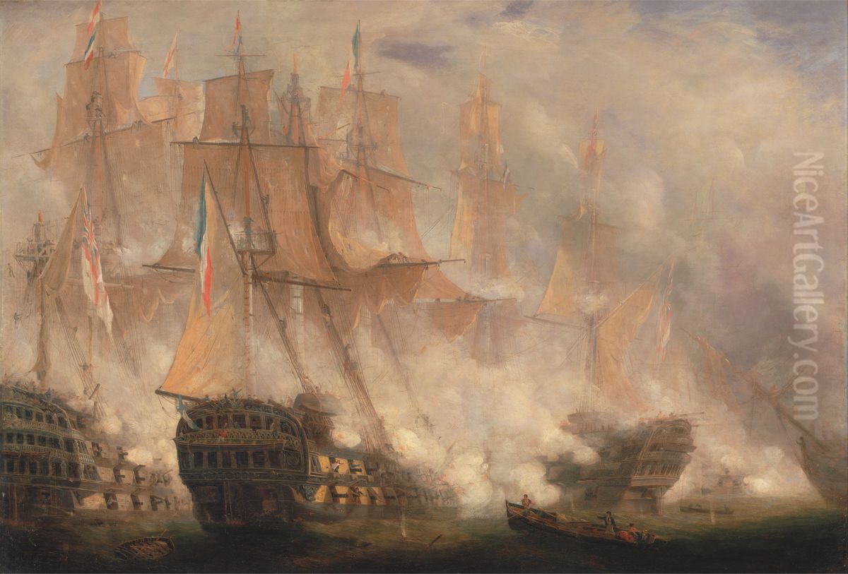 The Battle of Trafalgar Oil Painting by John Christian Schetky