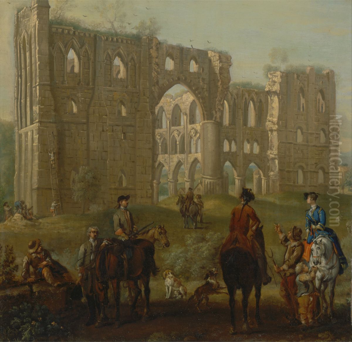Rievaulx Abbey Oil Painting by John Wootton