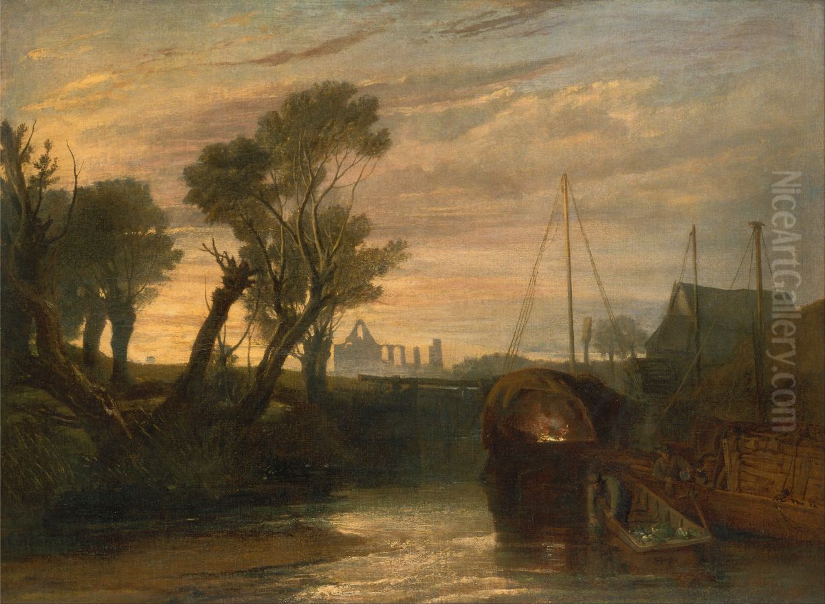 Newark Abbey Oil Painting by J. M. W. Turner