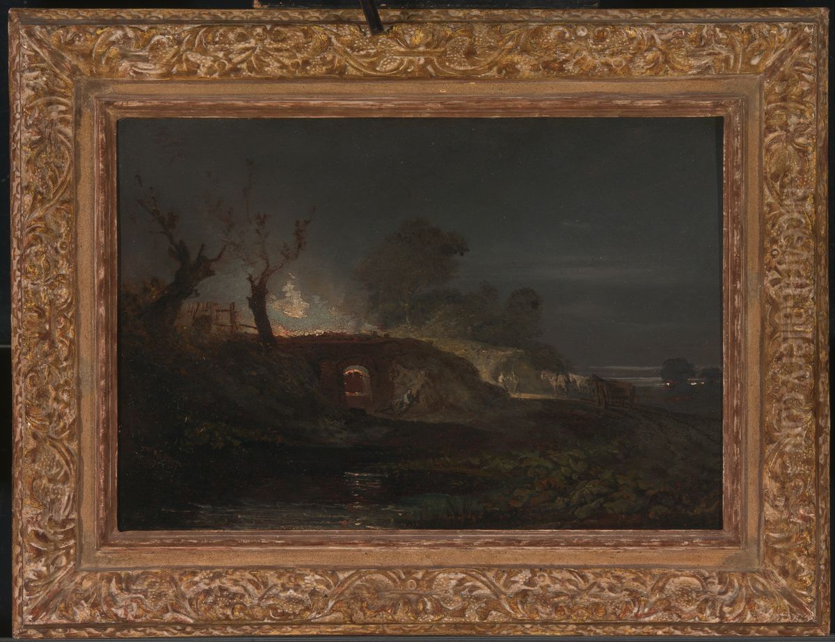 Limekiln at Coalbrookdale Oil Painting by J. M. W. Turner