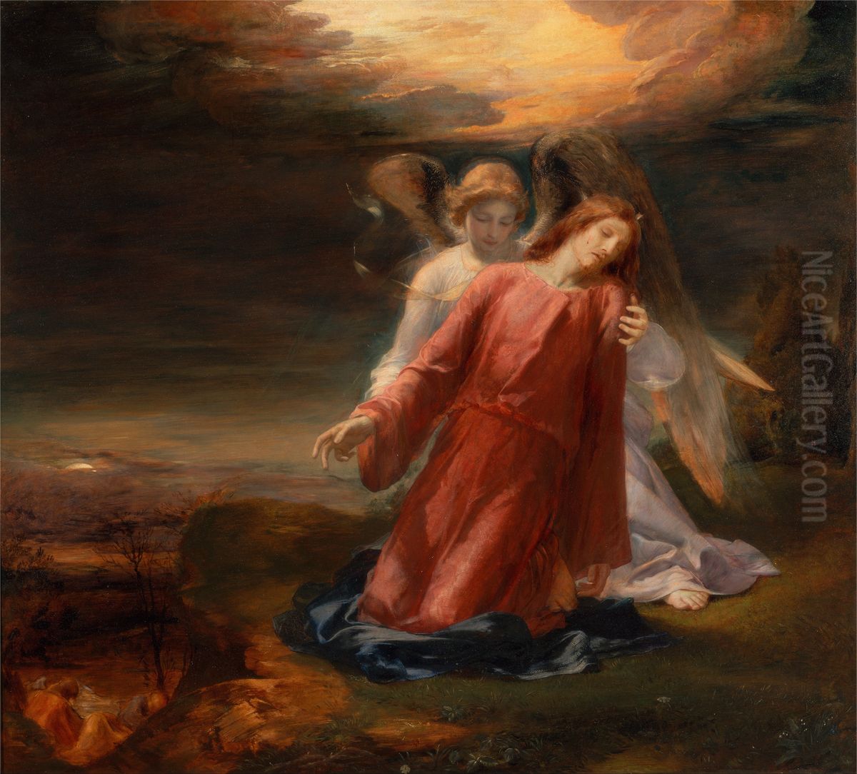 The Agony in the Garden of Gethsemane Oil Painting by George Richmond