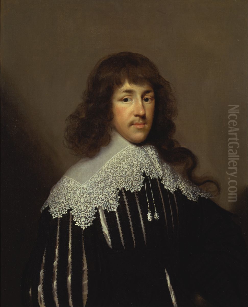 Portrait of a Man, Probably Sir Francis Godolphin Oil Painting by Cornelis Janssens van Ceulen