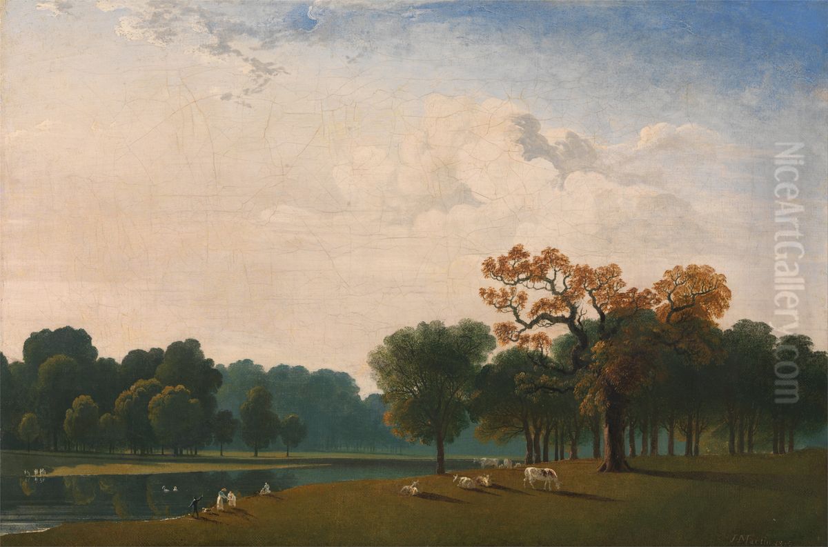 Kensington Gardens Oil Painting by John Martin