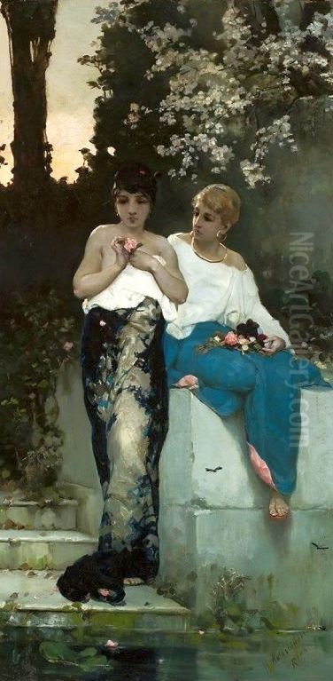 Two Roman women Oil Painting by Wilhelm Kotarbinski