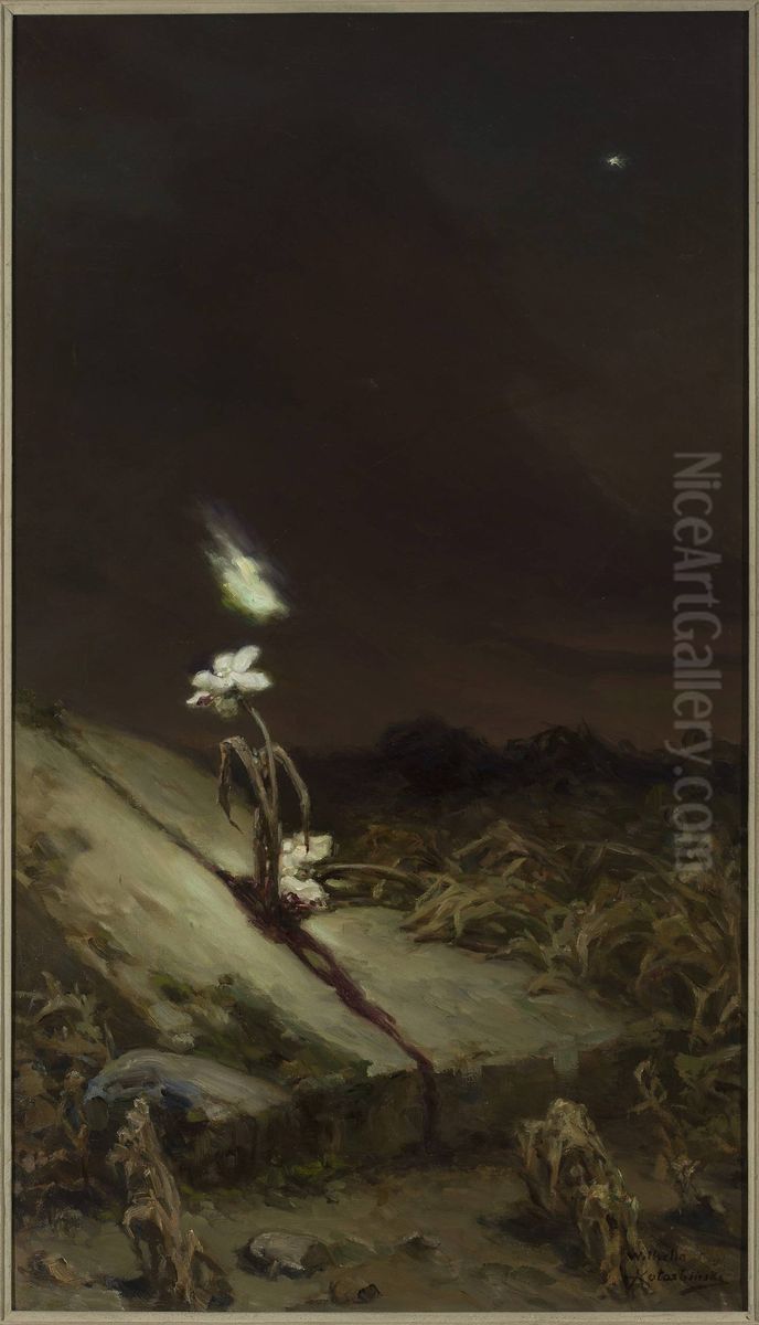 Suicide's grave Oil Painting by Wilhelm Kotarbinski