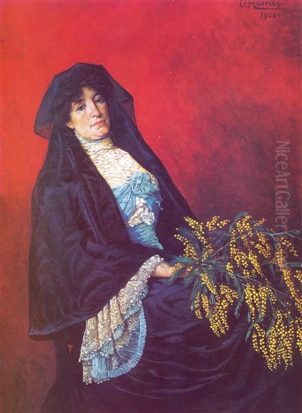 Mimozali Kadin (tablo) Oil Painting by Osman Hamdi Bey