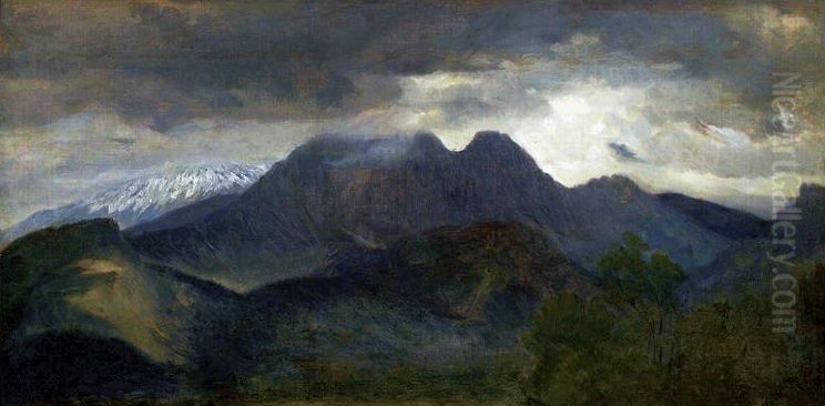 Tatra Mountains - view of Giewont Oil Painting by Aleksander Kotsis