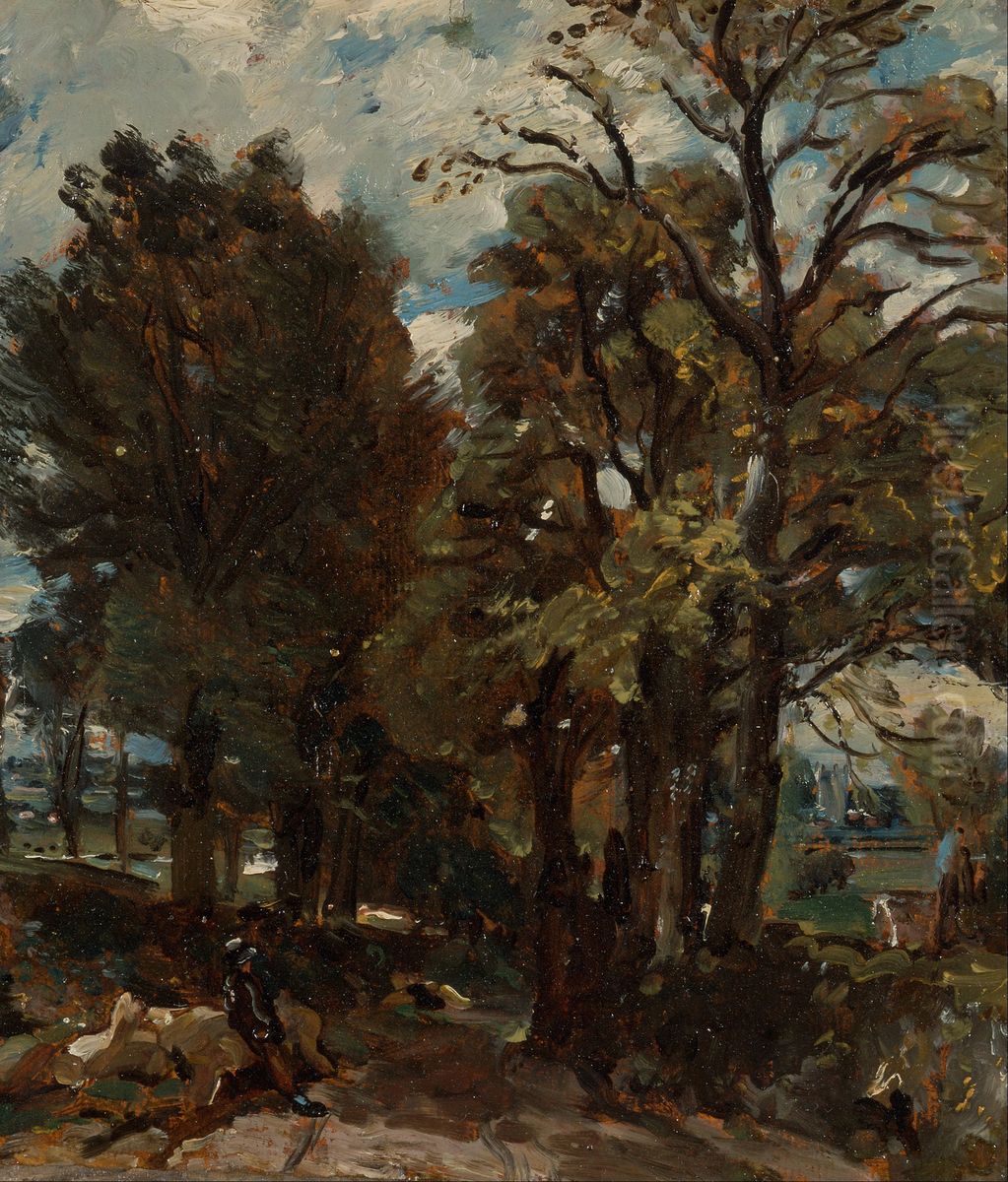 Fen Lane, East Bergholt Oil Painting by John Constable
