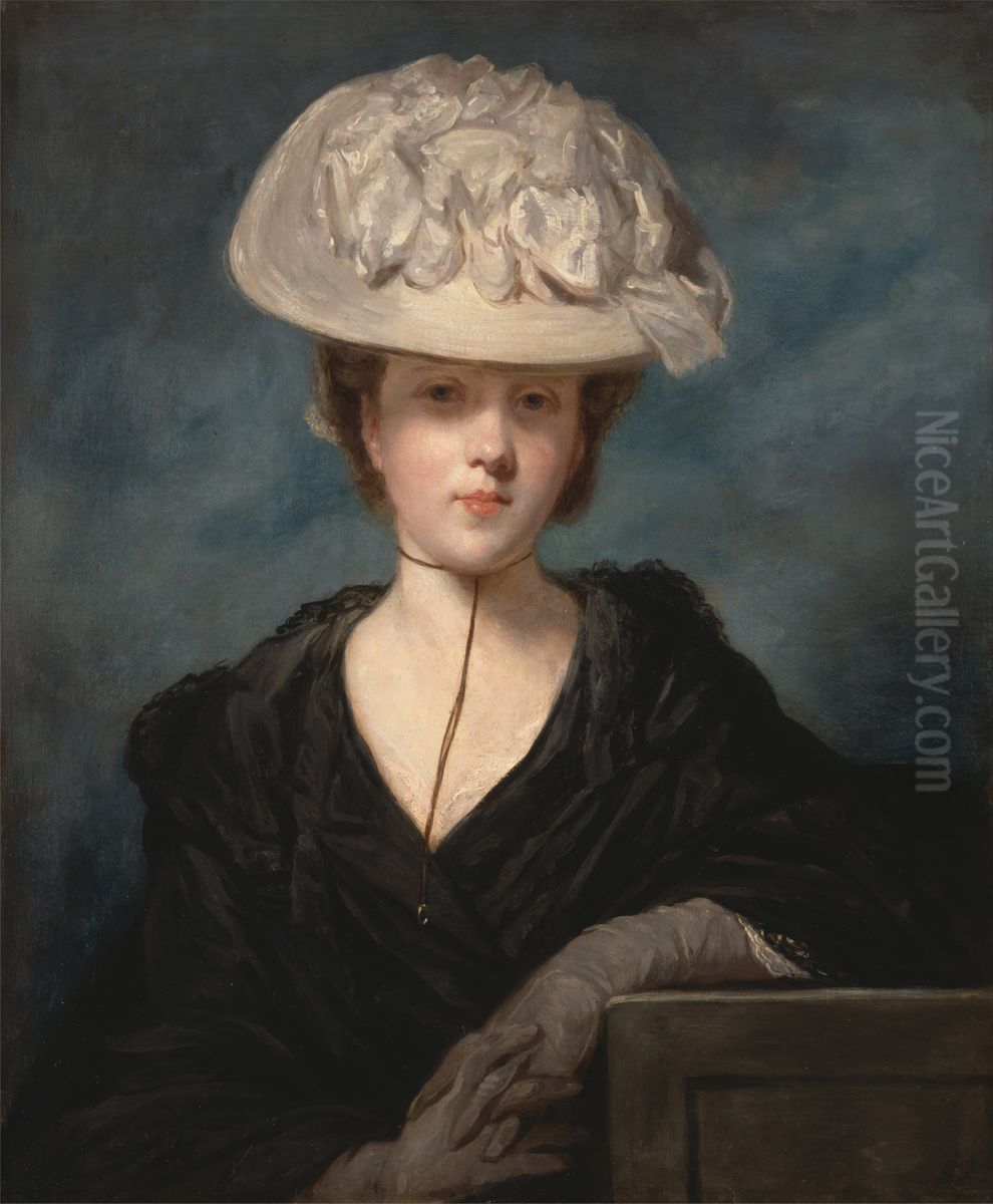 Miss Mary Hickey Oil Painting by Of Sir Joshua Reynolds