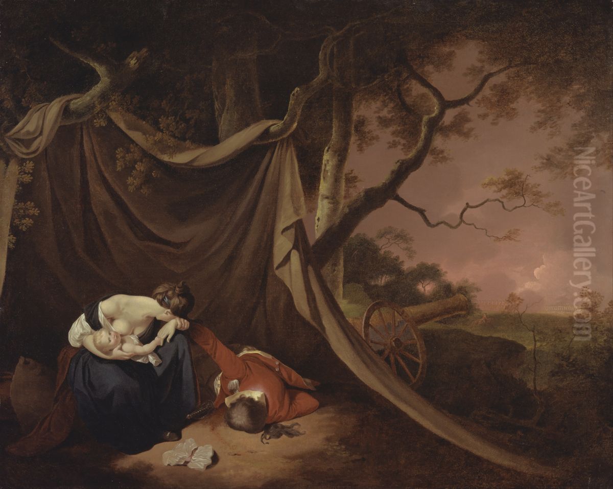 The Dead Soldier Oil Painting by Joseph Wright of Derby