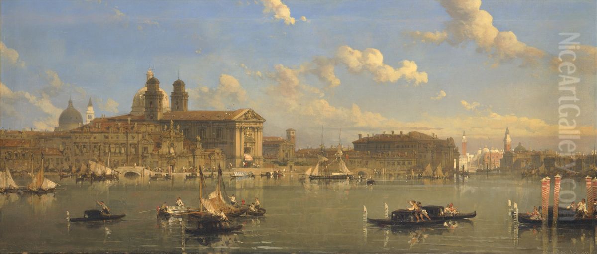 The Giudecca, Venice Oil Painting by David Roberts