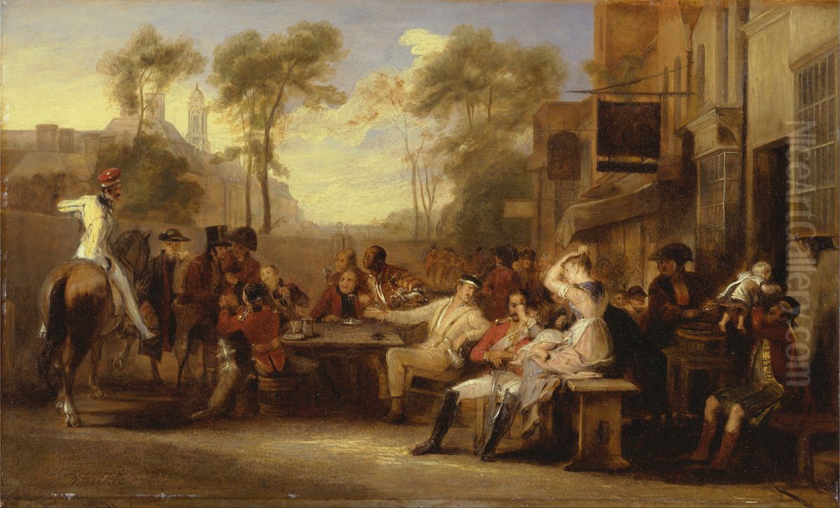 Chelsea Pensioners Receiving the Gazette Announcing the Battle of Waterloo Oil Painting by David Wilkie