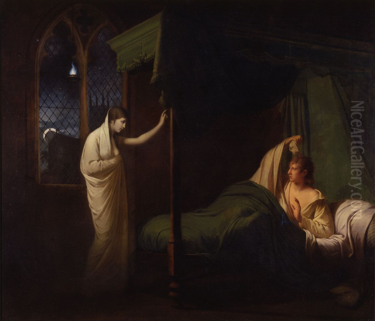William and Margaret from Percy's 'Reliques of Ancient English Poetry' Oil Painting by Joseph Wright of Derby