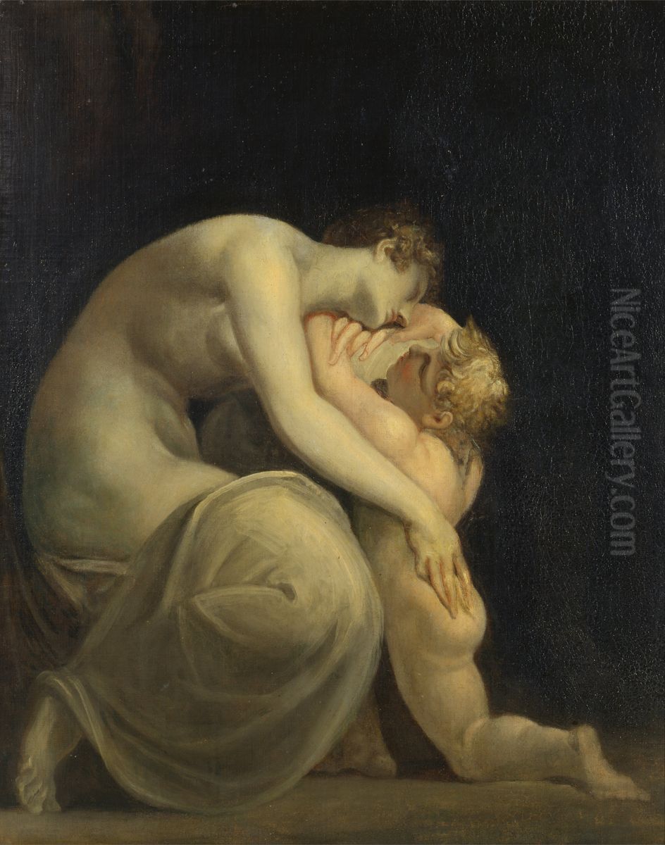 Tekemessa and Eurysakes Oil Painting by Henry Fuseli